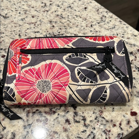 Vera Bradley Red and Gray Floral Wallet - Picture 6 of 6